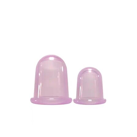 Silikon Selülit ve Boyun Masaj Kupa Seti 2'li Mor Renk