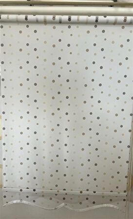 Çift Mekanizmalı Puantiyeli Tül ve Ekru Stor Perde ST 043