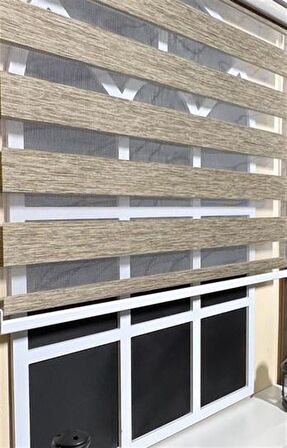 Zebra Stor Sert Plastik Kasalı Kahverengi Perde STB 400V05-PD