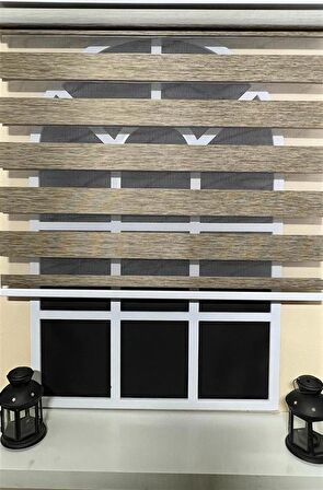 Zebra Stor Sert Plastik Kasalı Kahverengi Perde STB 400V05-PD