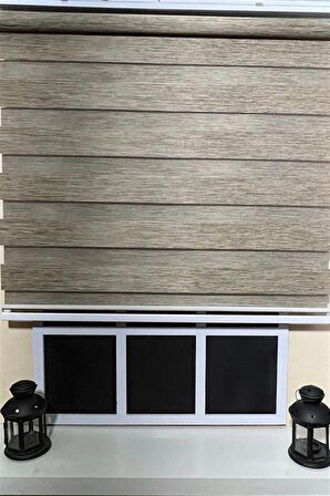 Zebra Stor Sert Plastik Kasalı Kahverengi Perde STB 400V05-PD