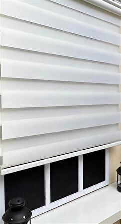 Zebra Stor Sert Plastik Kasalı Beyaz Perde STB 400V01-PD