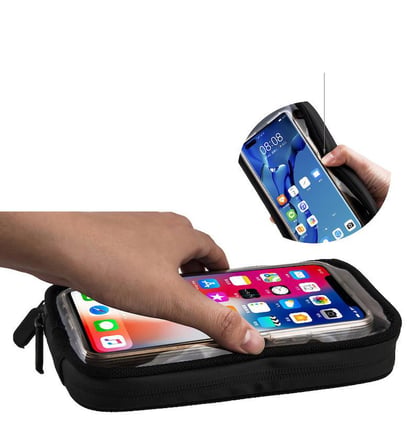 Motosiklet Bisiklet Su Geçirmez Telefon Tutucu Çanta Ayna Uyumlu