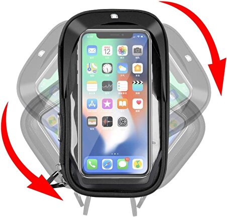 Motosiklet Bisiklet Su Geçirmez Telefon Tutucu Çanta Gidon Uyumlu
