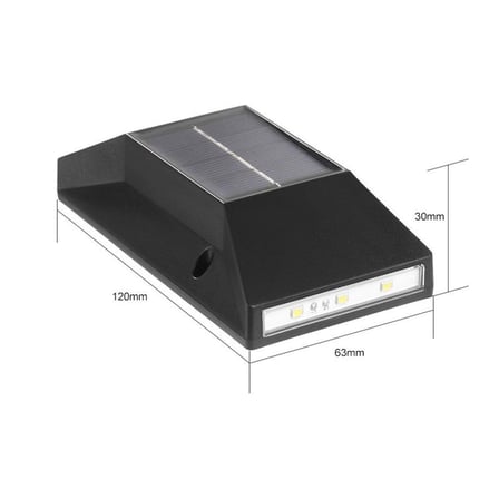 Güneş Enerjili Led Solar Şarjlı Çift Yönlü Duvar Lambası Dekoratif Bahçe Işıldak Fener