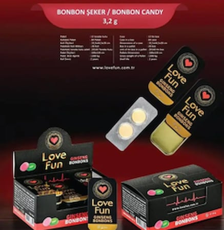 LOVE FUN 2'Lİ BONBON x12 KUTU(24 ADET)