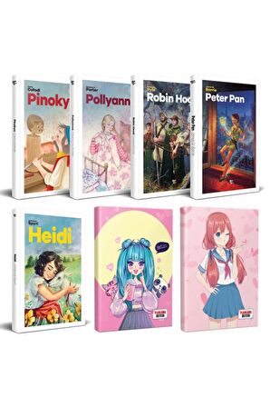 Çocuk Klasikleri Beş Kitap - Flying Kisses Ve Catgirl Defter