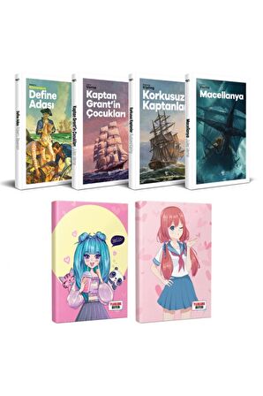 Çocuk Klasikleri Dört Kitap - Flying Kisses Ve Catgirl Defter