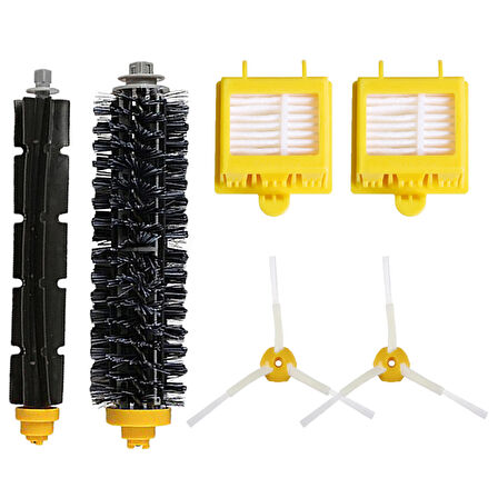 i-Robot Roomba 700 760 770 780 Uyumlu 6 Parça Yedek Filtre Fırça Seti