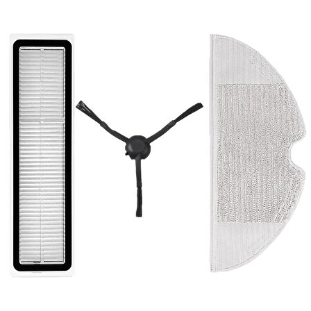 Dreame Bot D9 Max Uyumlu 3 Parça Yedek Filtre Fırça Seti