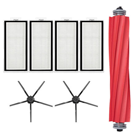 Roborock Q7 Max +  Uyumlu 7 Parça Yedek Filtre Fırça Seti Siyah