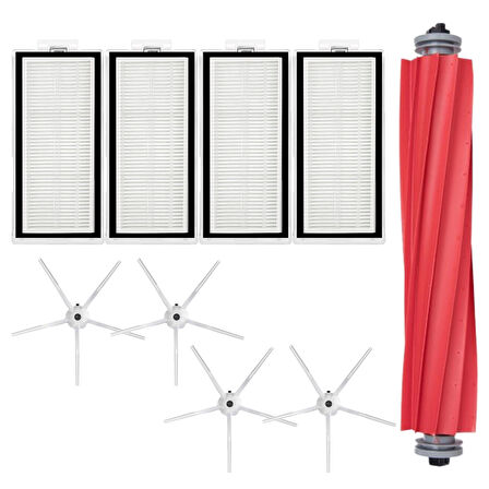 Roborock Q7 Max +  Uyumlu 9 Parça Yedek Filtre Fırça Seti Beyaz