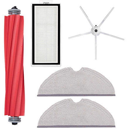 Roborock Q7 Max +  Uyumlu 5 Parça Yedek Filtre Fırça Seti Beyaz