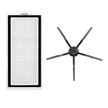 Roborock Q7 hepa filtre 1 Adeti S5 Max Siyah Yan Fırça 1 Adet