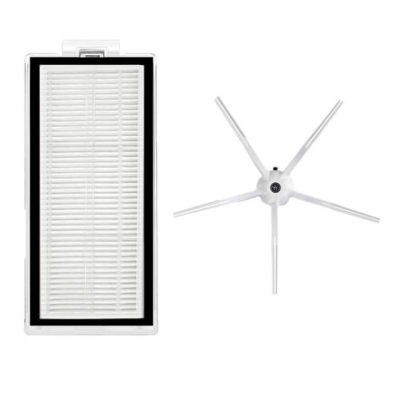 Roborock Q7 hepa filtre 1 Adeti S5 Max Beyaz Yan Fırça 1 Adet