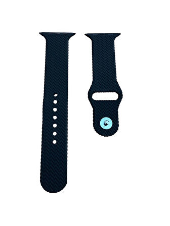 ScHitec 42-49mm Yeni Nesil Apple Uyumlu Akıllı Saat Kordonu Silikon Lacivert