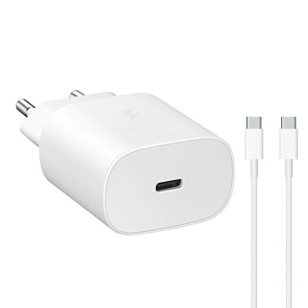 Samsung Nothing Phone (1) TA800N 25W Şarj Aleti 5A 65W Type-C to Type-C 3Metre Kablolu Beyaz