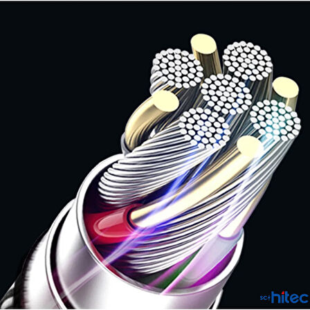 ScHitec 6A 120W UsbA to Micro 1Metre Hızlı Data ve Şarj Kablosu Beyaz YK232B