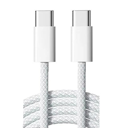 ScHitec 3in1 İphone 15/16 Uyumlu PD35W Şarj Aleti - 6A 66W Type-C to Type-C Örgülü Kablo - Type-C Earpods Kablolu Kulaklık