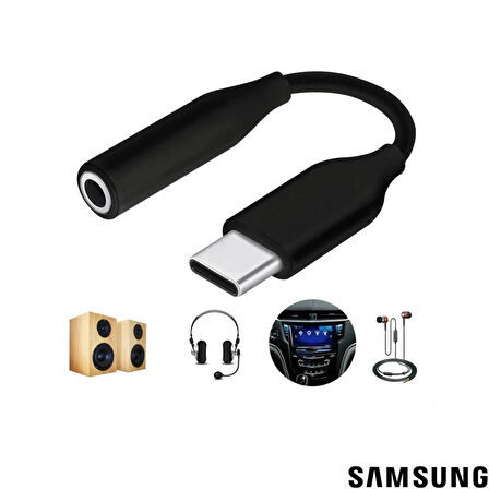 Samsung UC10 Type-C to 3.5mm Jack Dönüştürücü Adaptör Siyah İthalatçı Garantili