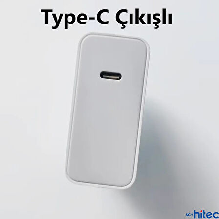 ScHitec 120W Super Turbo Type-C Çıkışlı Hızlı Şarj Aleti Type-C to Type-C Kablolu Set 