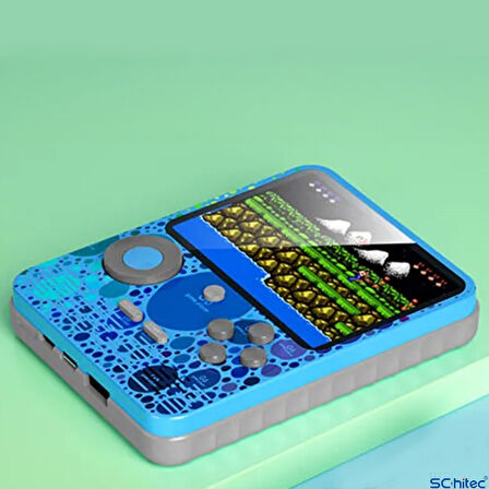 ScHitec G6 Retro 3.5 inç Tv Bağlanan Oyun Konsolu Mavi (666 Klasik Oyunlar)