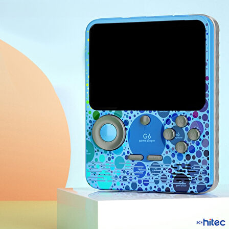 ScHitec G6 Retro 3.5 inç Tv Bağlanan Oyun Konsolu Mavi (666 Klasik Oyunlar)