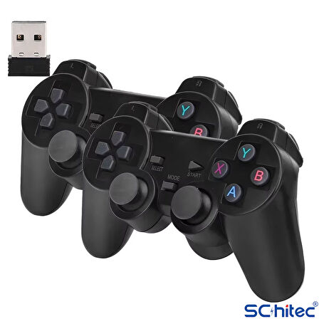 ScHitec Retro 4K Game Stick 3D Arcade Atari Makinası 35000 Oyunlu Konsol