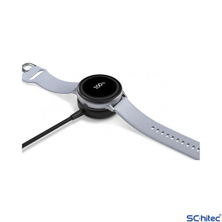 ScHitec Samsung Watch 4/Watch 5/ Watch 6 Uyumlu Type-C Girişli Fast Wireless Charge Hızlı Kablosuz Akıllı Saat Şarj Cihazı 