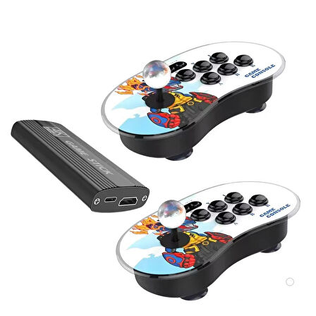 ScHitec 4K Arcade Oyun Konsolu 10000 Retro Oyunlu 2 Kablosuz Joystickli A16