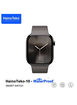 HainoTeko Watch Ultra 10 Amoled Ekran WaterProof 3 Kordonlu Akıllı Saat Siyah 