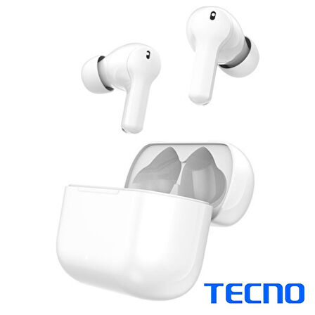 Tecno TWS Kablosuz Airbuds Kulaklık Beyaz BT5.0 TCBD01