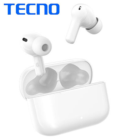 Tecno TWS Kablosuz Airbuds Kulaklık Beyaz BT5.0 TCBD01