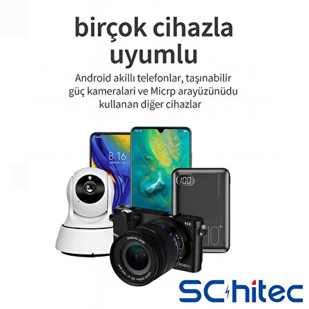 ScHitec 3A 60W UsbA to Type-C Hızlı Data ve Şarj Kablosu 2 Metre Beyaz X73