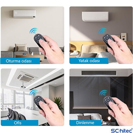 ScHitec K8 Tam Fonksiyonlu Mini Klima Universal Uzaktan Kumanda 1000 Model Klima Destekler