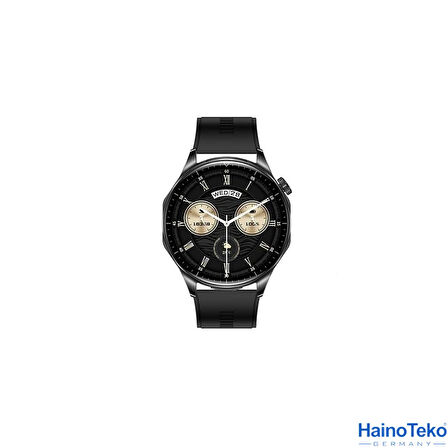 Haino Teko Watch Ultra 12 Amoled Ekran WaterProof Akıllı Saat 3 Kordonlu Siyah Teko12
