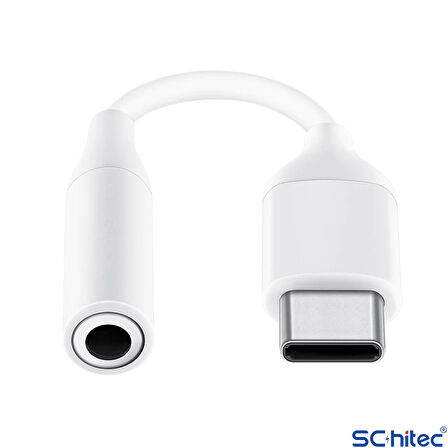 ScHitec UC10 Type-C to 3.5mm Jack Dönüştürücü Adaptör Beyaz