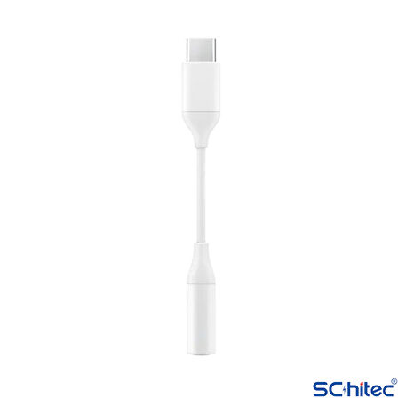 ScHitec UC10 Type-C to 3.5mm Jack Dönüştürücü Adaptör Beyaz