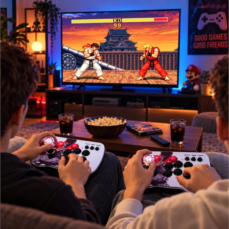 ScHitec 4K Arcade Oyun Konsolu Pandora 20000 Retro Oyunlu 2 Oyuncu Joystick M9