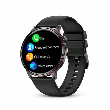 HainoTeko-29 Waterproof Akıllı Saat AMOLED Ekran Bluetooth Arama 3 Kordon Set Siyah