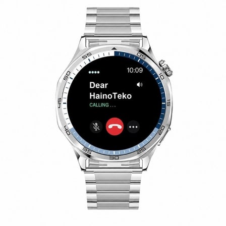 Haino Teko-33 Akıllı Saat Gümüş 1 Kasa 3 Değiştirilebilir Kordon  AMOLED Ekran Bluetooth Arama   