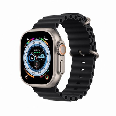 Schitec GS8 Ultra Android İos HarmonyOs Uyumlu 3 Değiştirilebilir Kordon Gümüş Kasa
