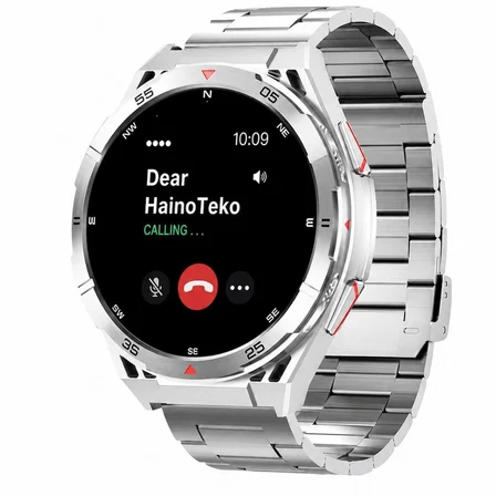 HainoTeko GPS-2 Akıllı Saat GPS Özellikli AMOLED Ekran 3 ATM Su Geçirmez 3 Kordonlu Bluetooth Aramalı Gümüş