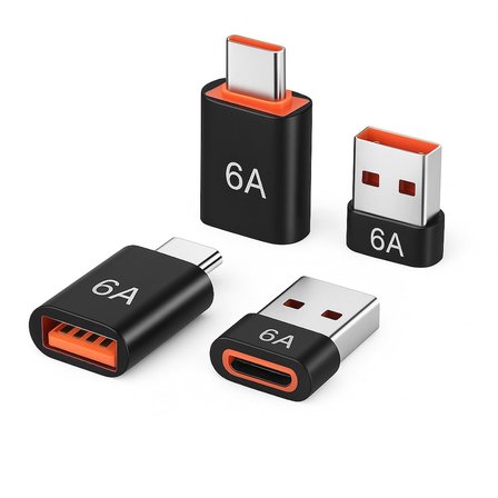 SChitec 6A Type-C to UsbA Dönüştürücü Adaptör Hızlı Şarj ve Veri Aktarım Adaptörü Gümüş J624