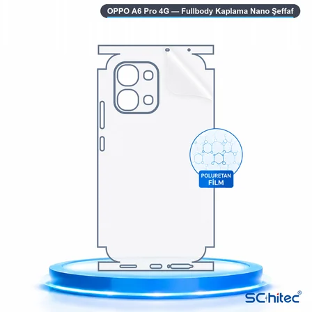 SChitec OPPO A6 Pro 4G Uyumlu Fullbody Arka Kaplama Hidrojel Koruyucu Film
