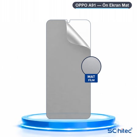 SChitec OPPO A91 Uyumlu Ön Yüzey Mat Hidrojel Ekran Koruyucu