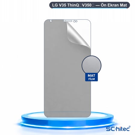 SChitec LG V35 ThinQ（V350） Uyumlu Ön Yüzey Mat Hidrojel Ekran Koruyucu