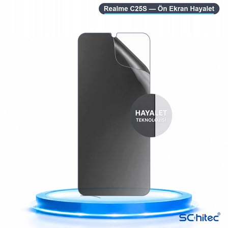 SChitec Realme C25S Uyumlu Ön Yüzey Hayalet Privacy Hidrojel Ekran Koruyucu