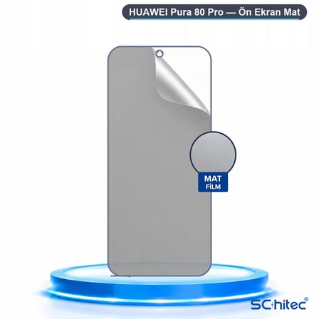 SChitec HUAWEI Pura 80 Pro Uyumlu Ön Yüzey Mat Hidrojel Ekran Koruyucu