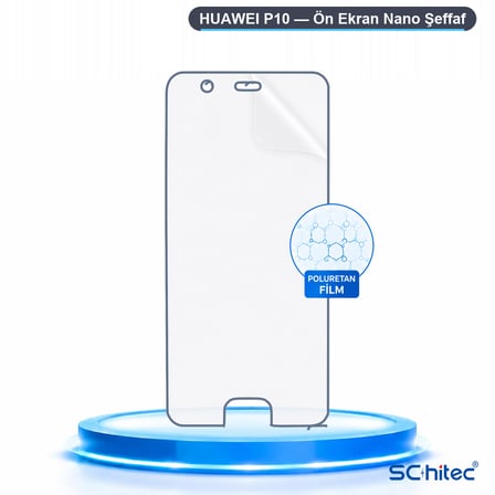 SChitec HUAWEI P10 Uyumlu Ön Yüzey Nano Şeffaf Hidrojel Ekran Koruyucu